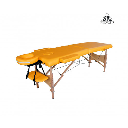 Массажный стол DFC NIRVANA, Optima, дерев. ножки, цвет горчичный (Mustard)