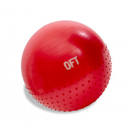 Гимнастический мяч 65 см с массажным эффектом красный