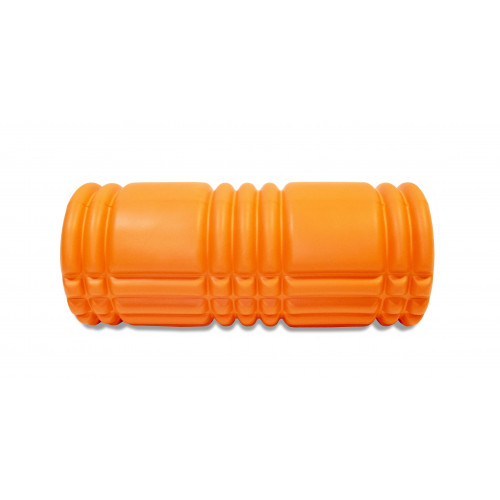 Цилиндр массажный оранжевый с ремешком для йоги в подарок