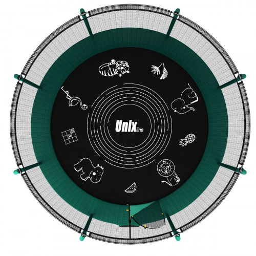 Батут Unix line Supreme  Game 10 ft (зеленый)
