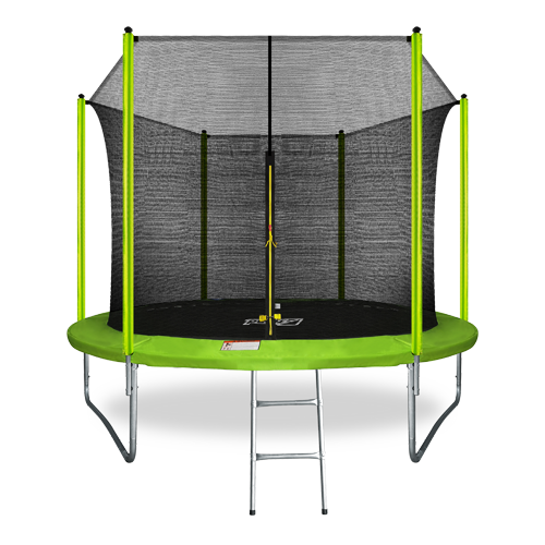 Батут Arland  10FT с внутренней страховочной сеткой и лестницей (Светло-зеленый)
