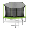 Батут Arland 12FT с внутренней страховочной сеткой и лестницей  (Светло-зеленый)