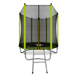 Батут Arland  6FT с внешней страховочной сеткой и лестницей  (Светло-зеленый)