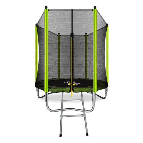 Батут Arland  6FT с внешней страховочной сеткой и лестницей  (Светло-зеленый)