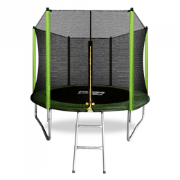 Батут Arland  8FT с внешней страховочной сеткой и лестницей  (Светло-зеленый)