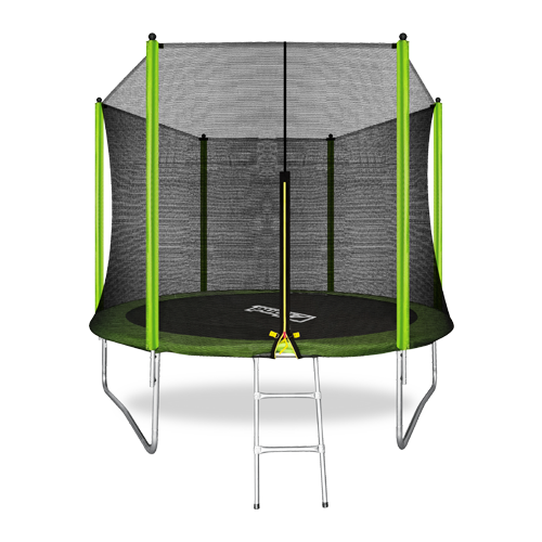 Батут Arland  10FT с внешней страховочной сеткой и лестницей (Светло-зеленый)