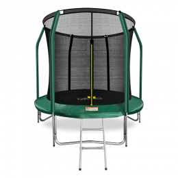 Батут Arland премиум 8FT с внутренней страховочной сеткой и лестницей  Темно-зеленый