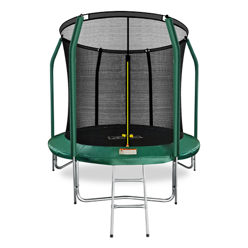 Батут Arland премиум 8FT с внутренней страховочной сеткой и лестницей  Темно-зеленый