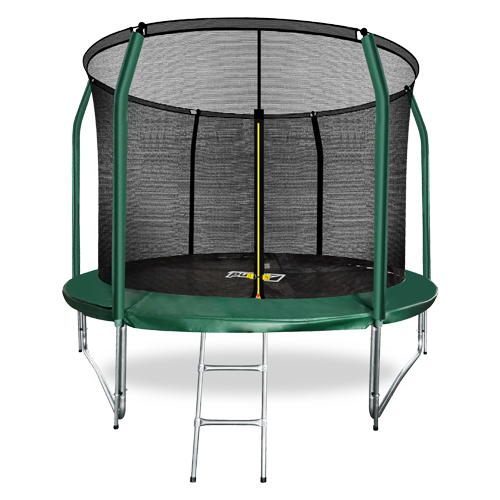 Батут Arland премиум 10FT с внутренней страховочной сеткой и лестницей  Темно-зеленый
