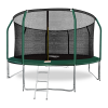 Батут Arland премиум 14FT с внутренней страховочной сеткой и лестницей  Темно-зеленый