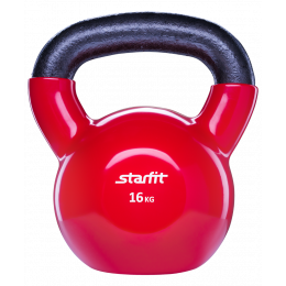 Гиря виниловая STARFIT DB-401, красная, 16 кг
