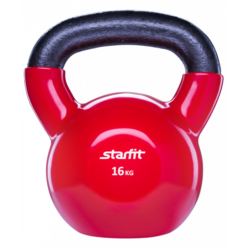 Гиря виниловая STARFIT DB-401, красная, 16 кг