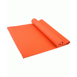 Коврик для йоги FM-101, PVC, 173x61x0,4 см, оранжевый