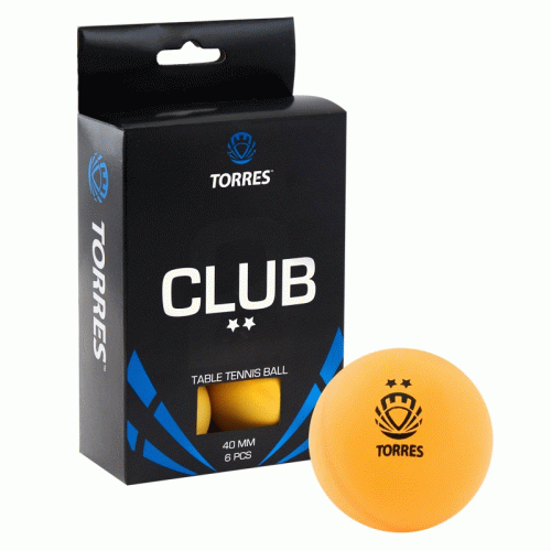 Мячи для настольного тенниса TORRES Club 2*